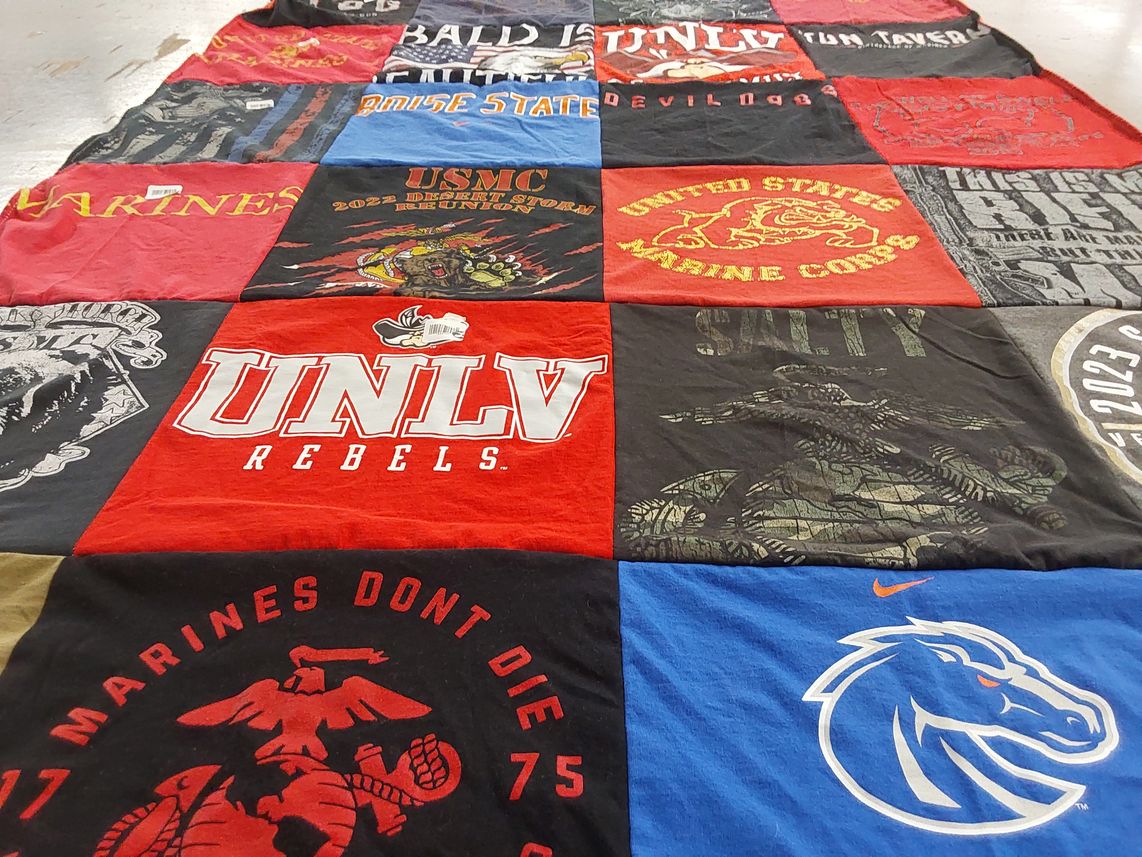 T-shirt quilt featuring boise state university by Shelby from NV
