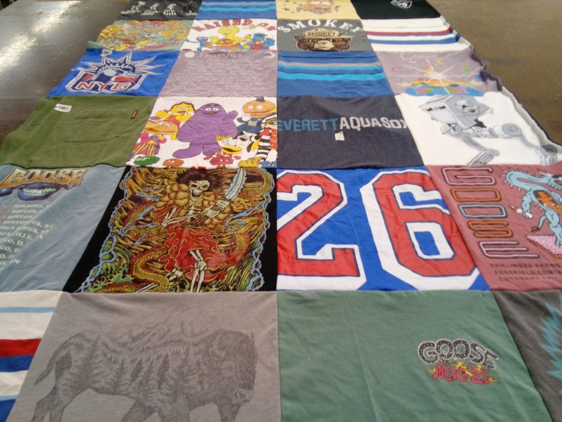 T-shirt quilt featuring everett aquasox by Robert from NJ