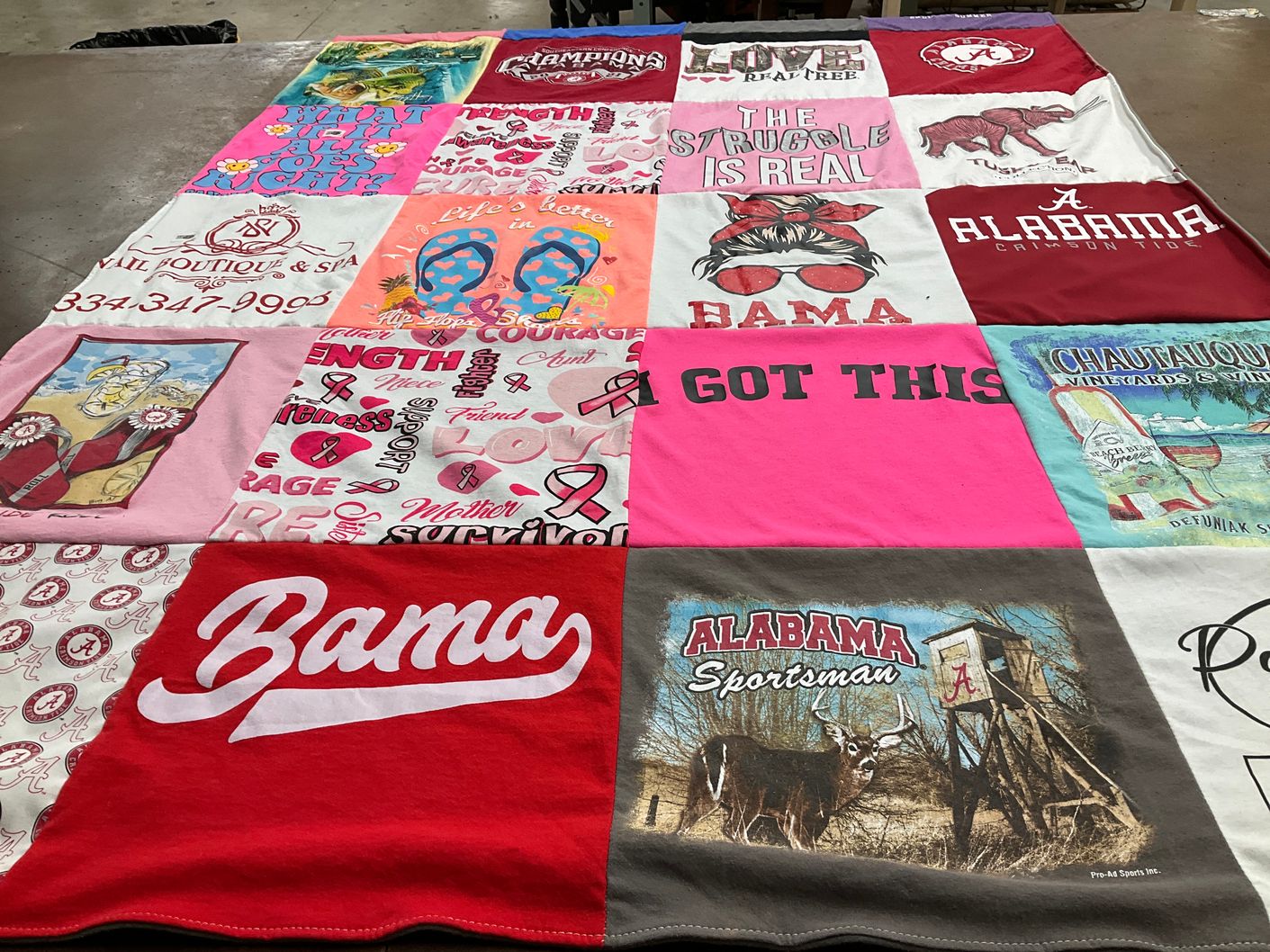 T-shirt quilt featuring crimson tide by Randy from AL