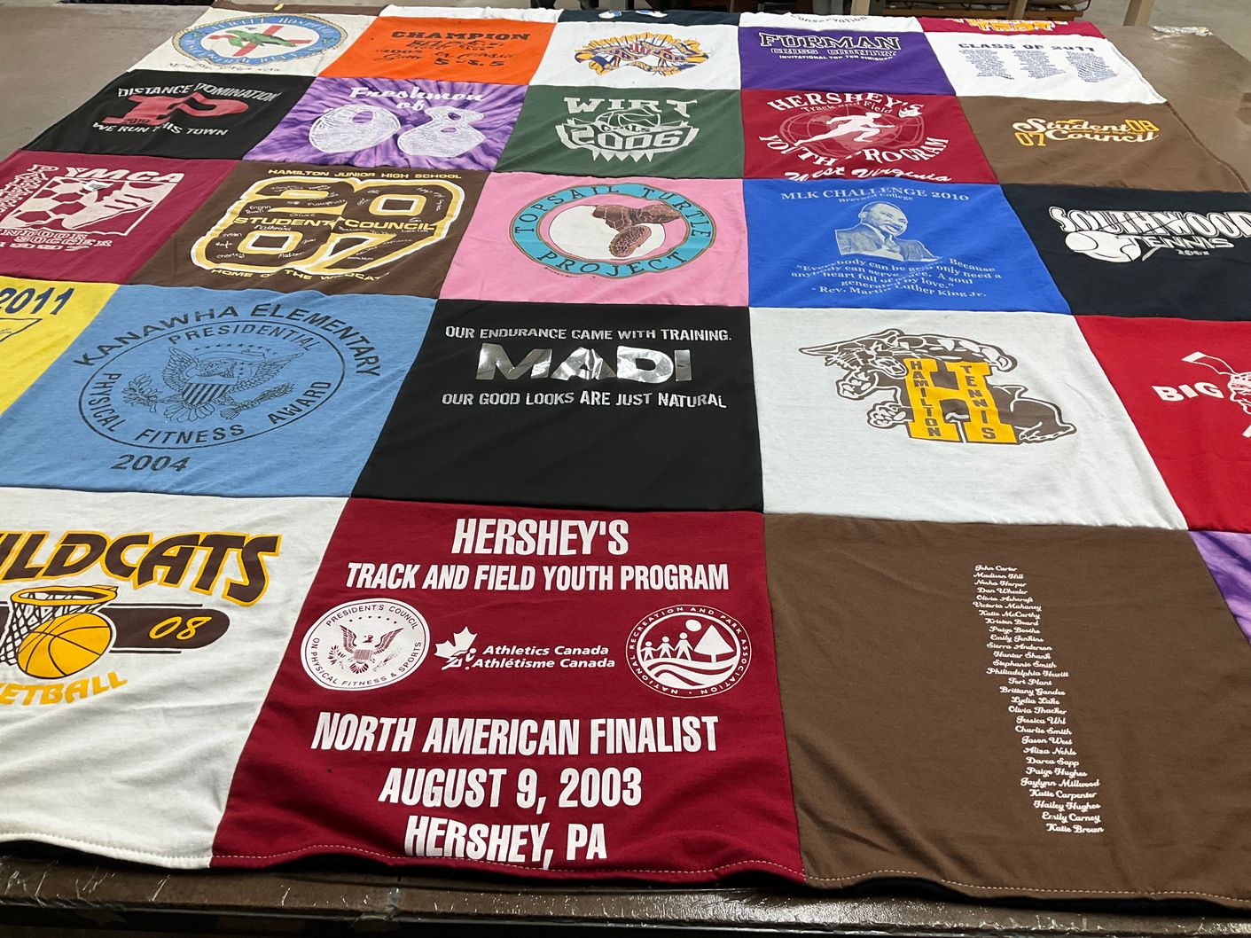 T-shirt quilt featuring wildcats basketball by TRAMPUS from WV