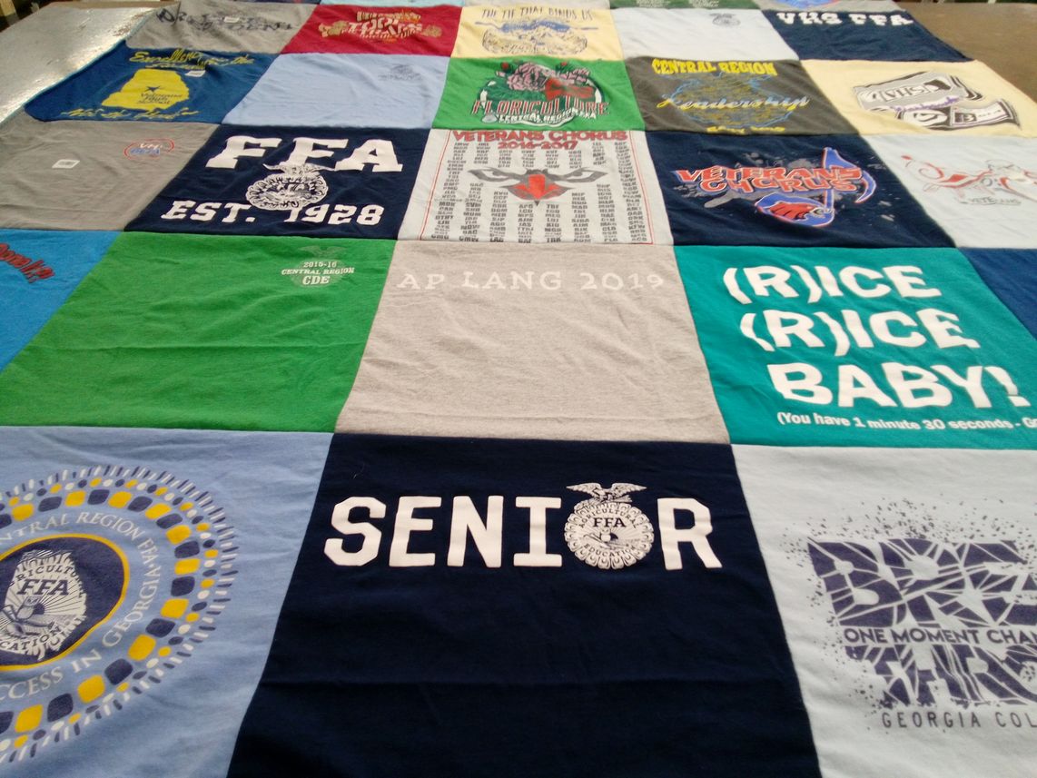 T-shirt quilt from georgia college by Nancy from GA