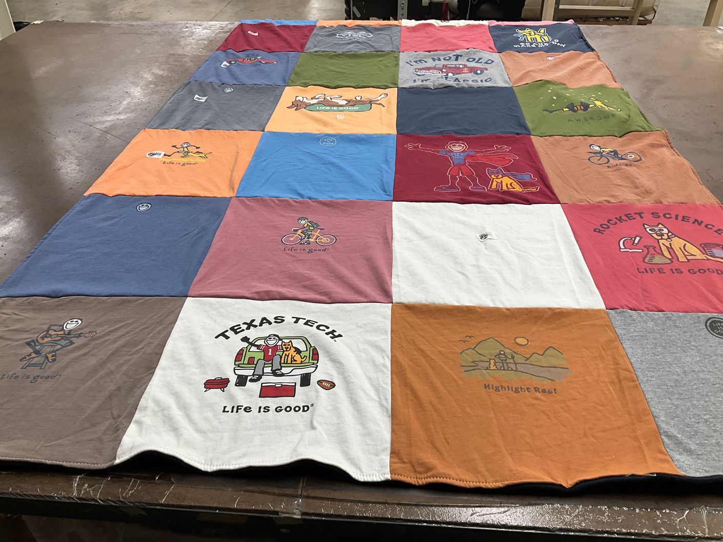 T-shirt quilt from texas tech university by Carla from TX