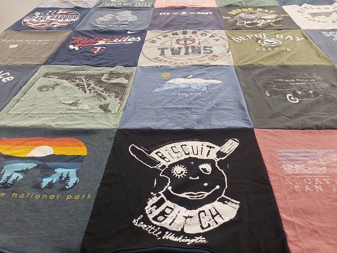 T-shirt quilt featuring twins baseball club by Traci from WI