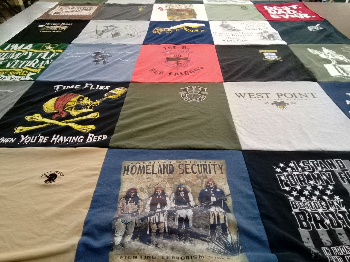 T-shirt quilt from united states military academy by Barbara from OH