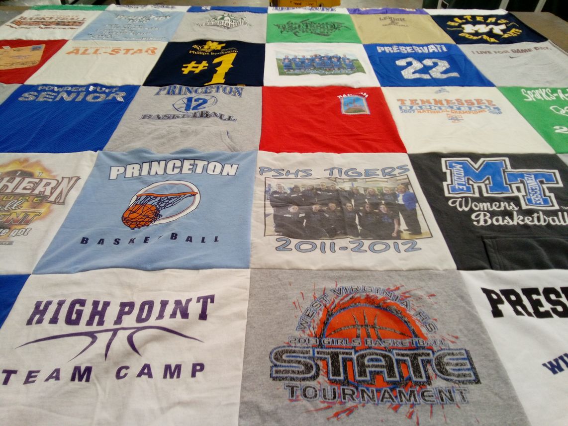T-shirt quilt featuring mt women's basketball, tennessee tigers by Holly from WV