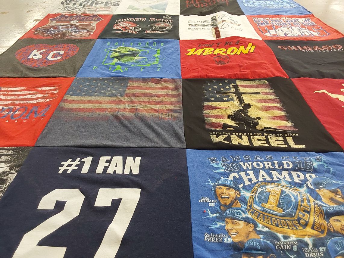 T-shirt quilt featuring kansas city royals by Laura from MO
