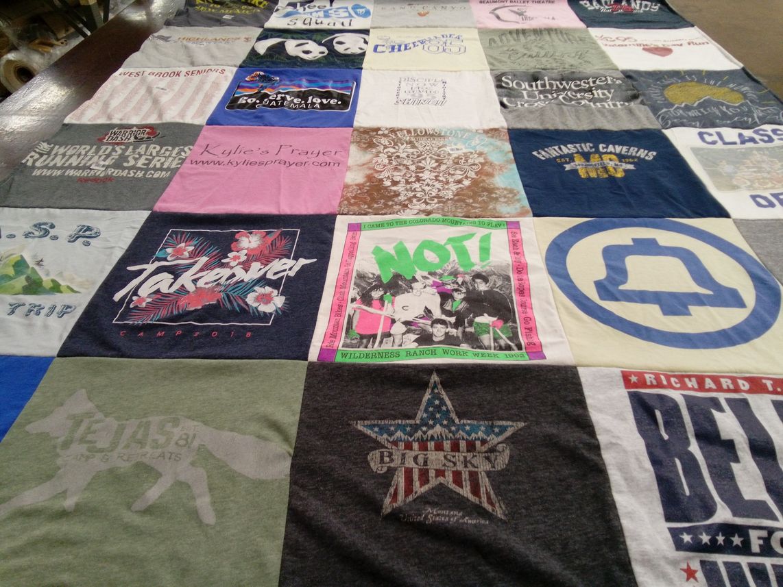 T-shirt quilt from southwestern university by Catherine from TX