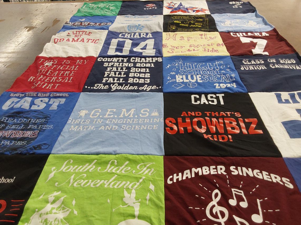 T-shirt quilt from south side high school by Kerri from NY
