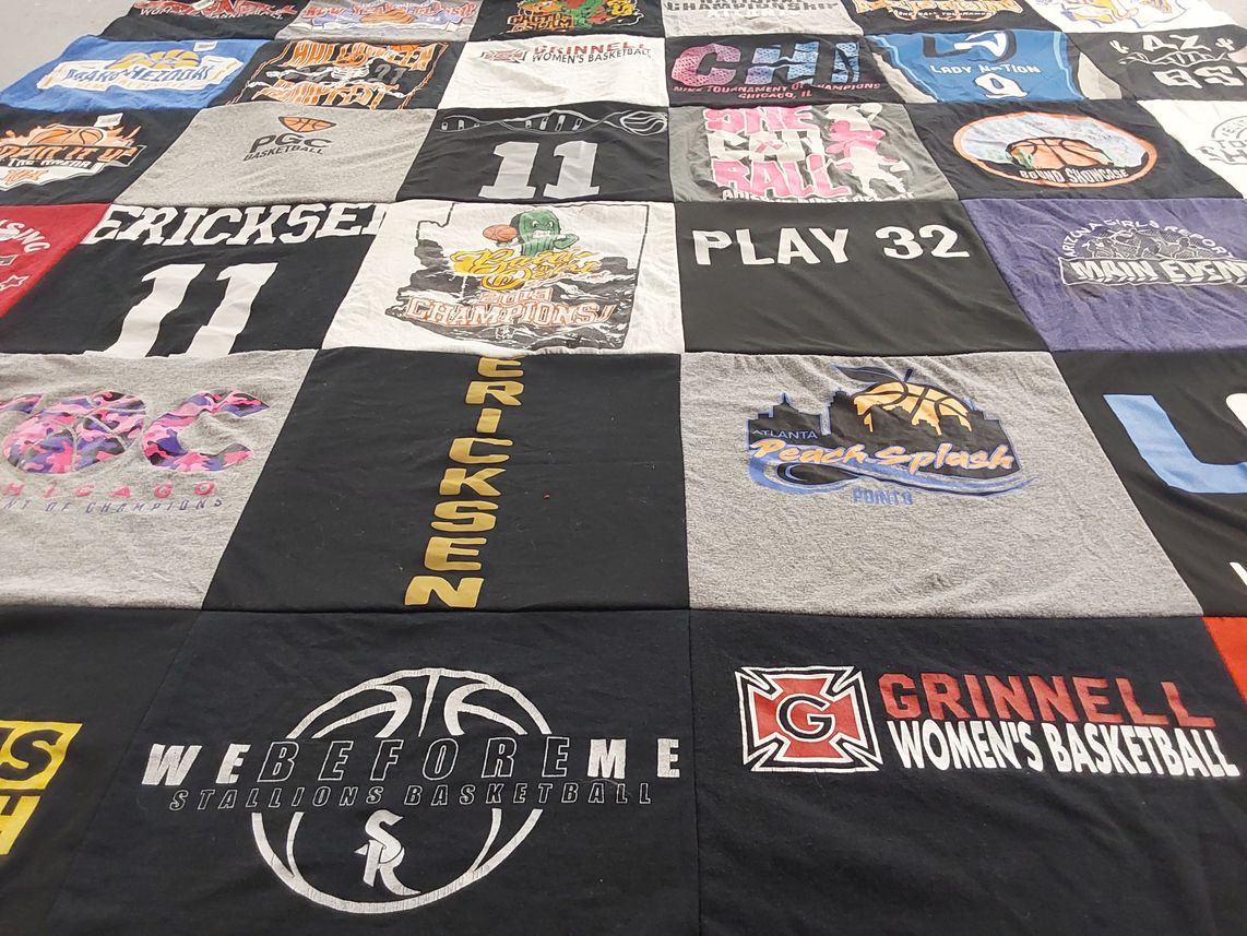 T-shirt quilt featuring stallions basketball by Kelsey from AZ