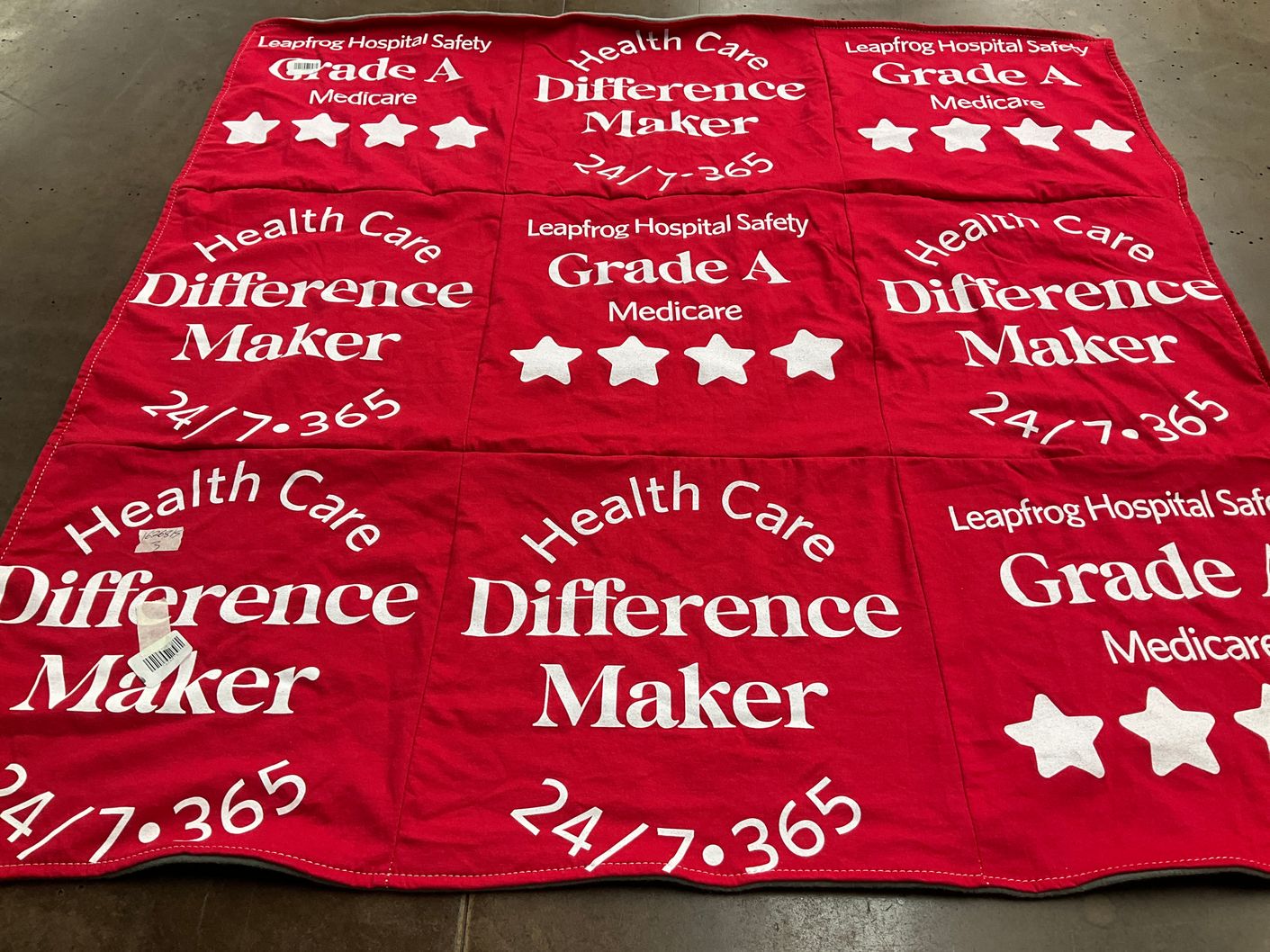 T-shirt quilt with healthcare, safety themes by Kelli from OK