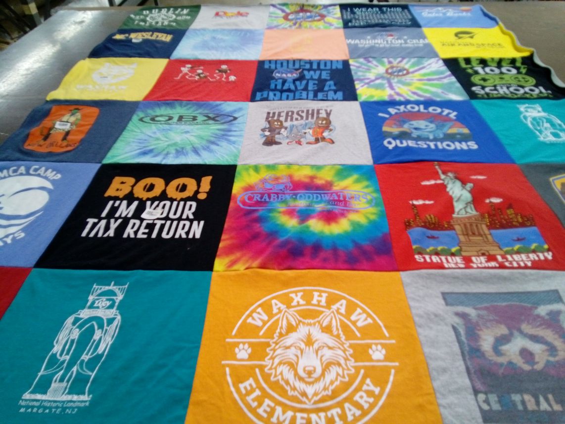 T-shirt quilt from waxhaw elementary by Virginia from NC