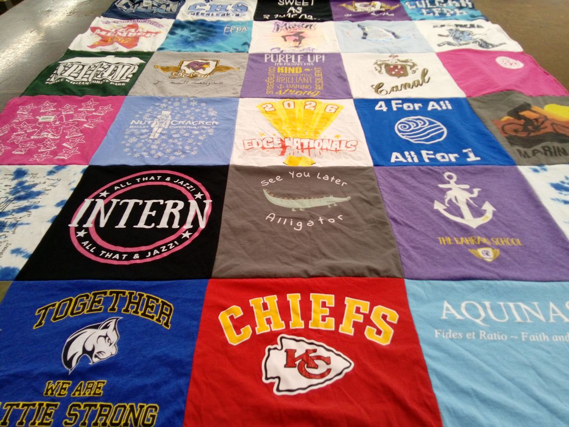 T-shirt quilt featuring chiefs by Stephanie from VA