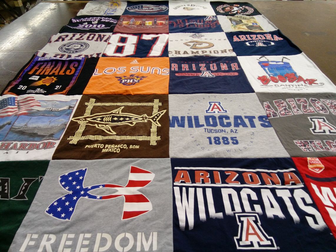T-shirt quilt featuring arizona wildcats by Anthony from AZ
