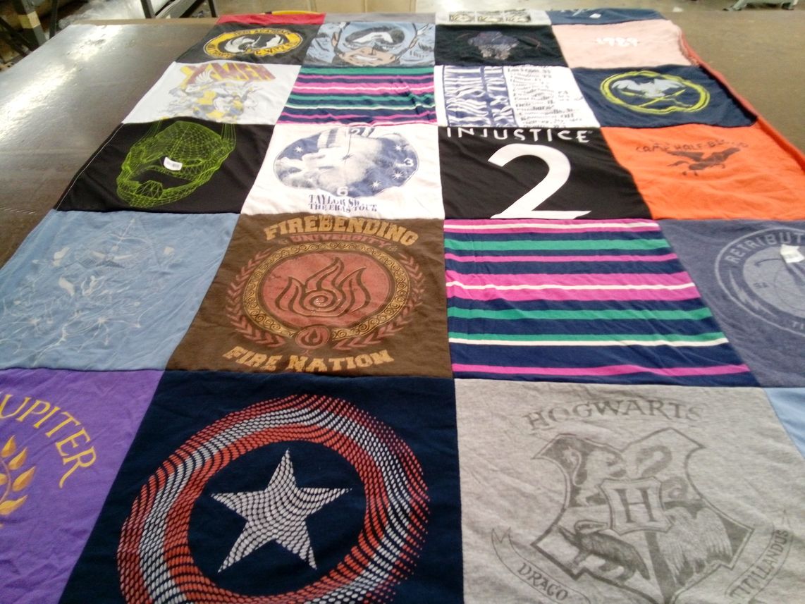T-shirt quilt from hogwarts school of witchcraft and wizardry by Alexandra from NY
