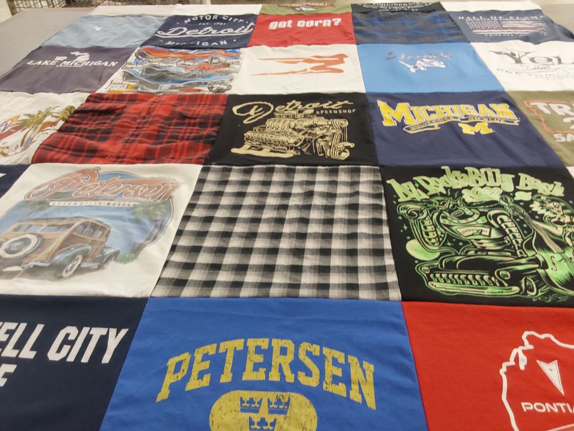 T-shirt quilt from university of michigan by Krista from CO