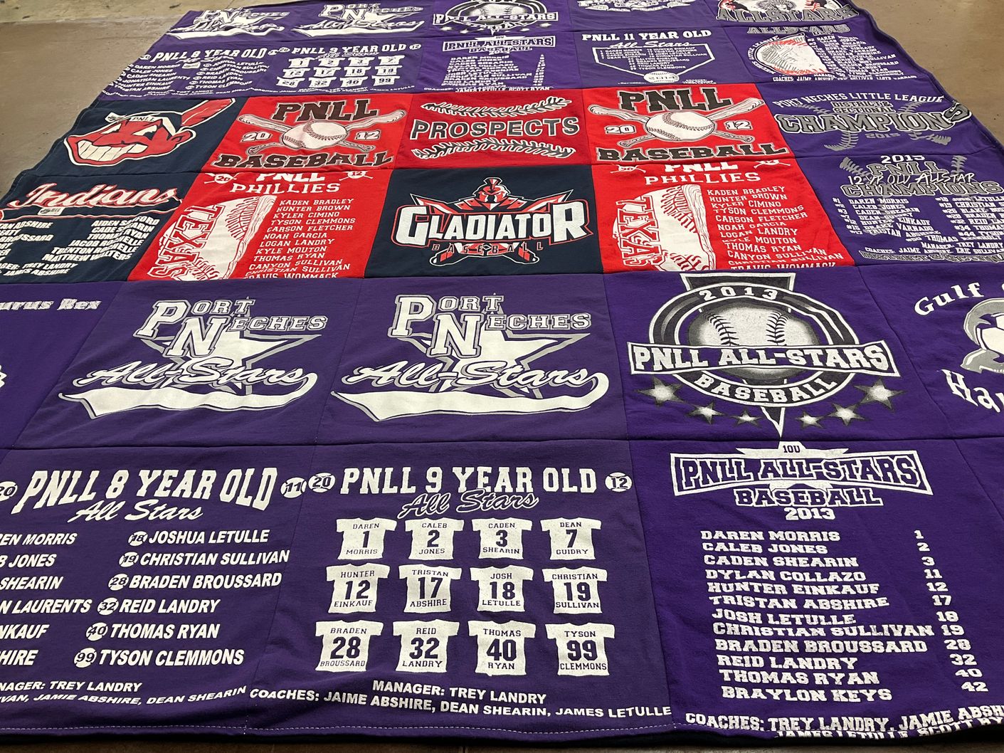 T-shirt quilt from port neches high school by Theresa from TX