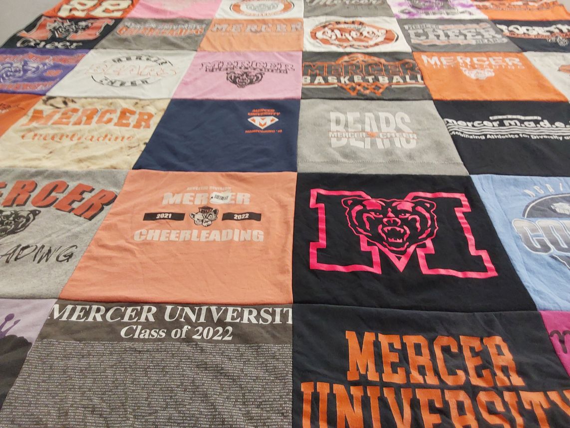 T-shirt quilt from mercer university by Janiah from GA