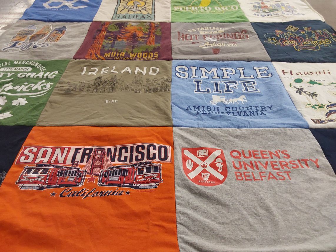 T-shirt quilt from queen's university belfast by Tammy from KS