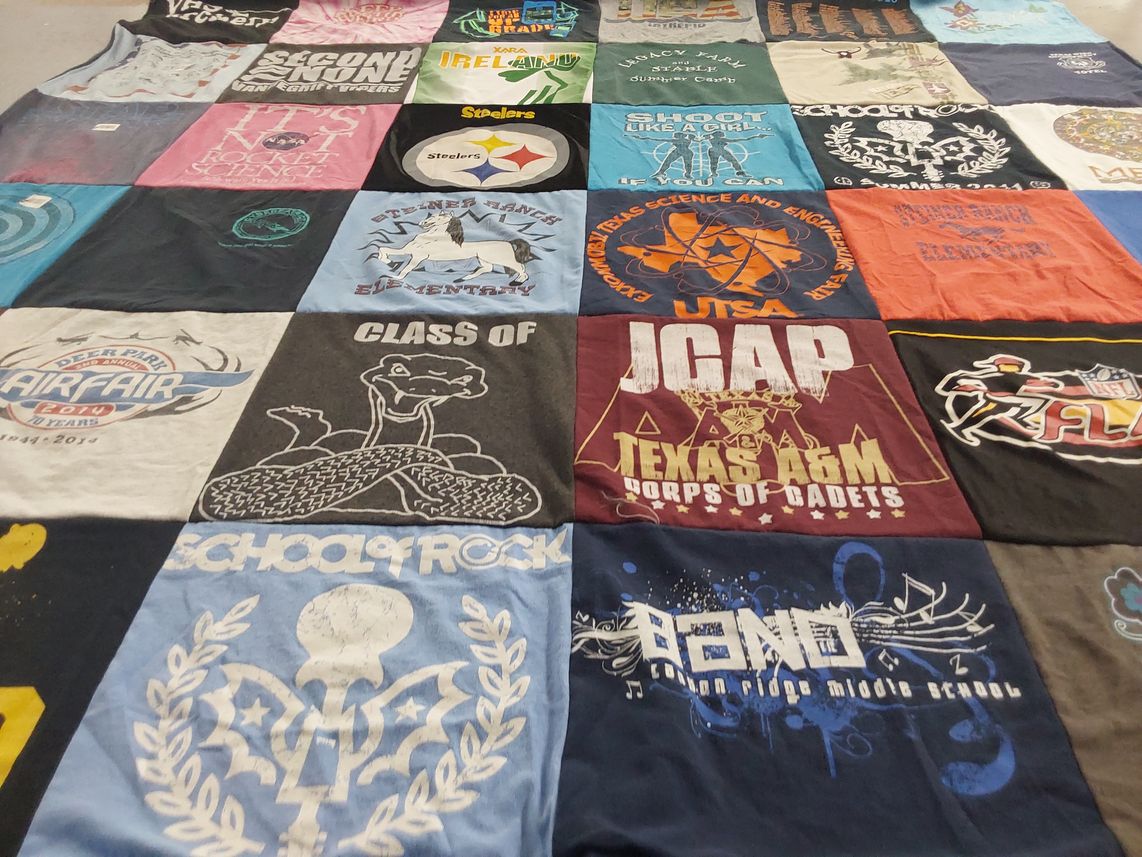 T-shirt quilt featuring texas a&m corps of cadets by Allyson from TX