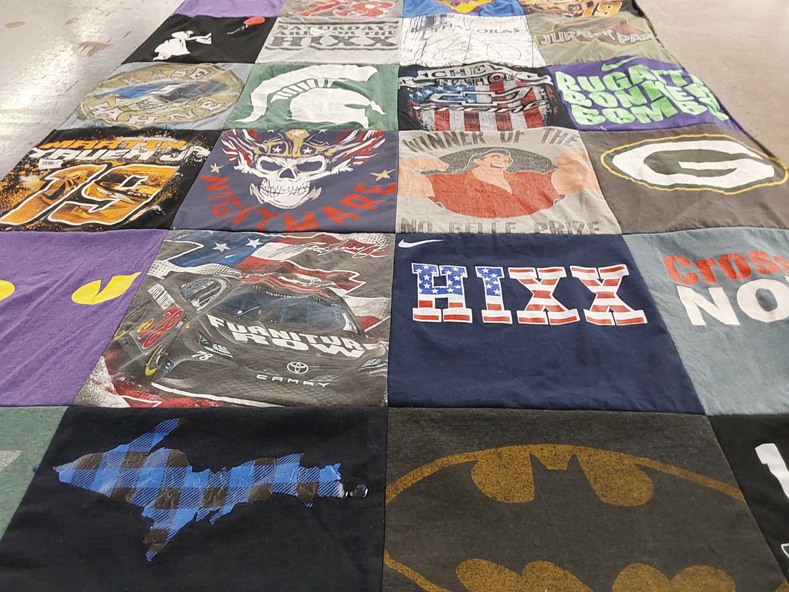 T-shirt quilt from michigan state university by Ben from MI