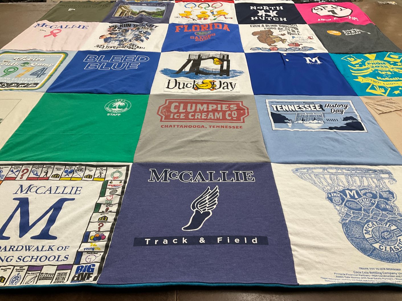 T-shirt quilt featuring mccallie track and field by Linda from FL