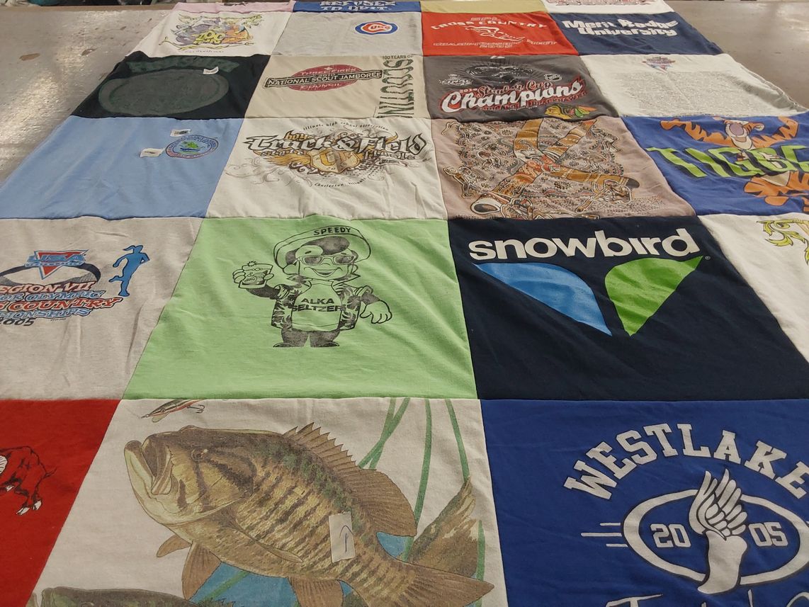 T-shirt quilt from westlake high school by Tracy from IL