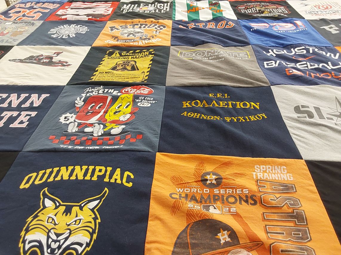T-shirt quilt featuring houston astros by Jeffrey from VA