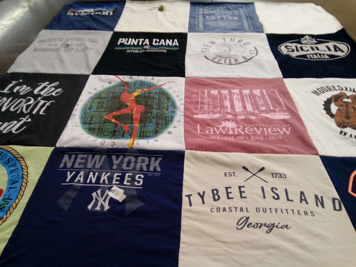 T-shirt quilt featuring new york yankees by Allison from NC