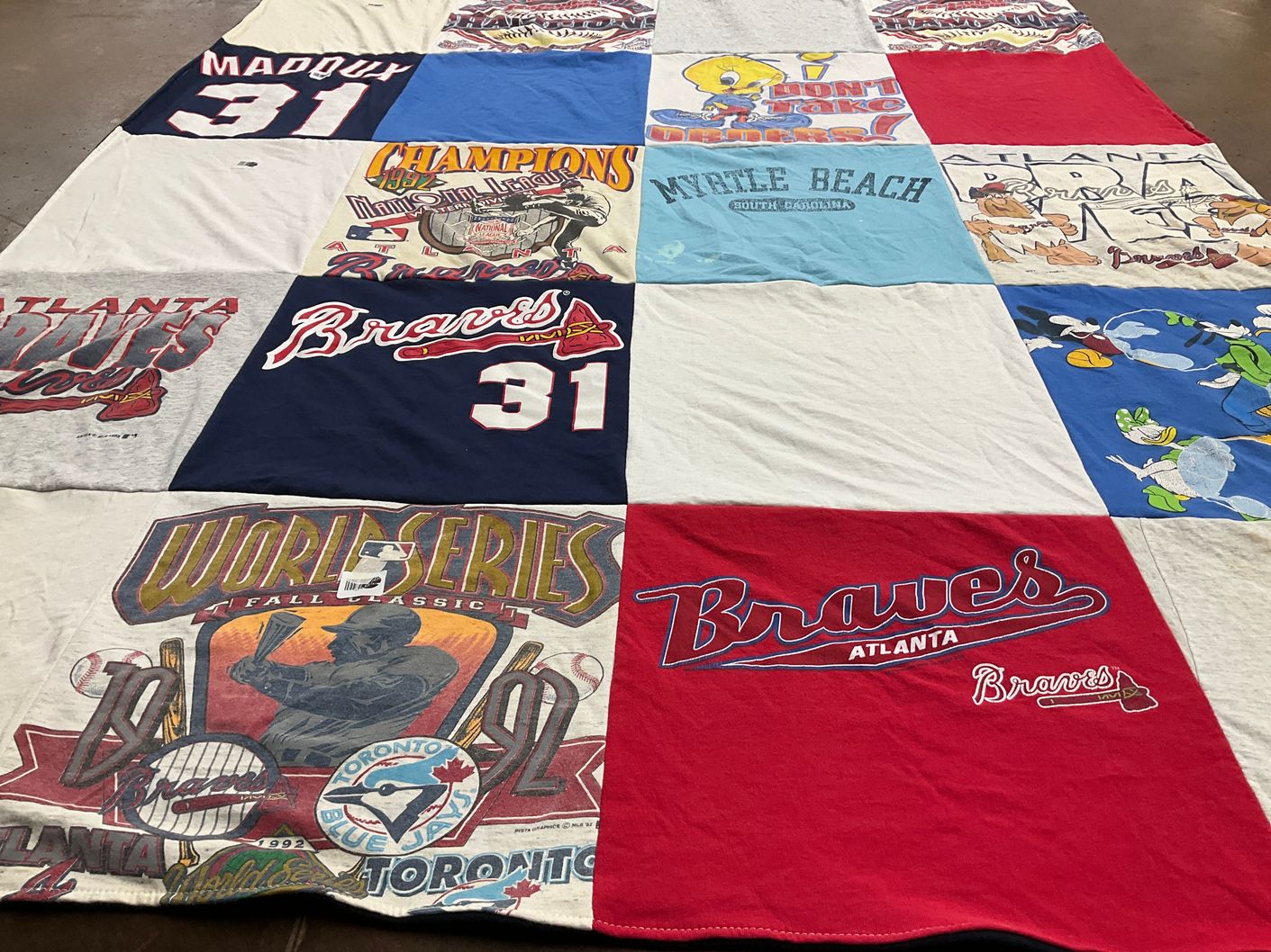 T-shirt quilt featuring atlanta braves by Andrea from MI