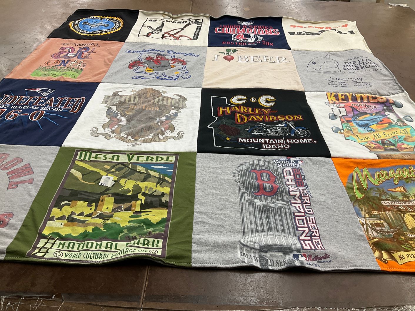 T-shirt quilt featuring boston red sox by William from TN