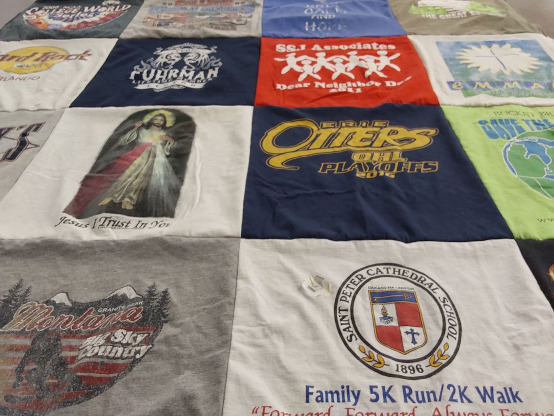 T-shirt quilt featuring erie otters by Nicole from VA