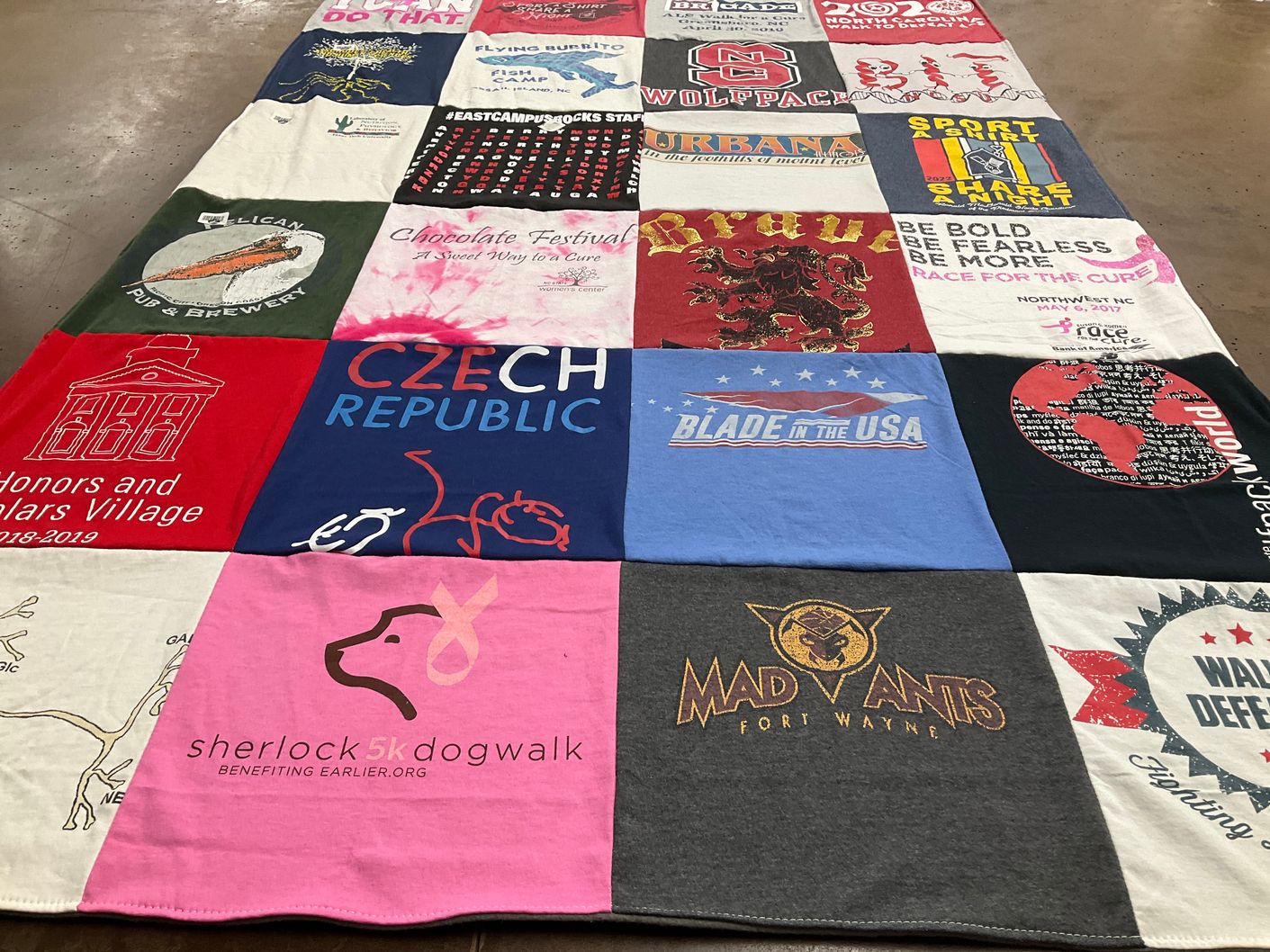 T-shirt quilt from north carolina state university by Emily from SC