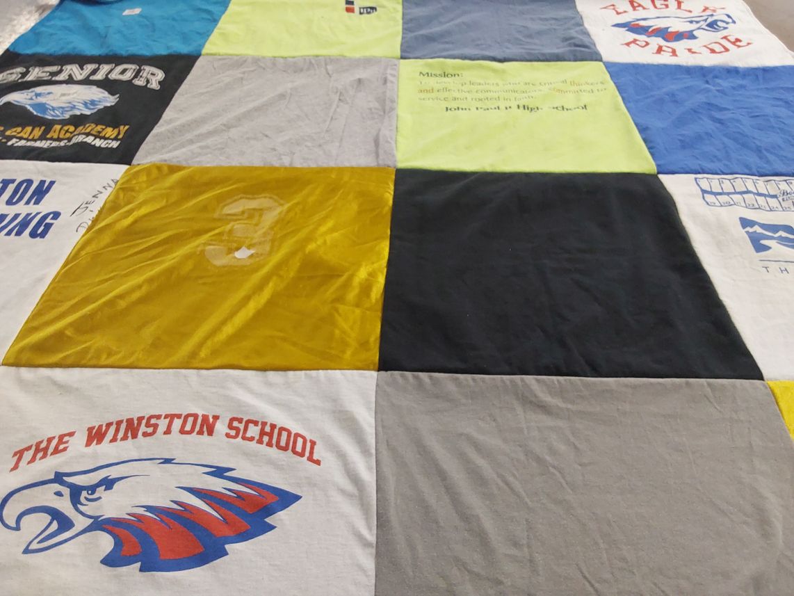 T-shirt quilt from the winston school by Sonya from TX