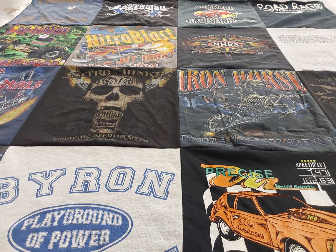 T-shirt quilt from byron high school by Vivian from IL