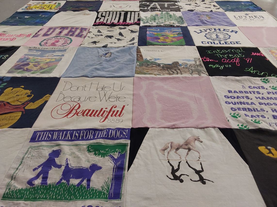 T-shirt quilt from luther college by Kimberly  from NC