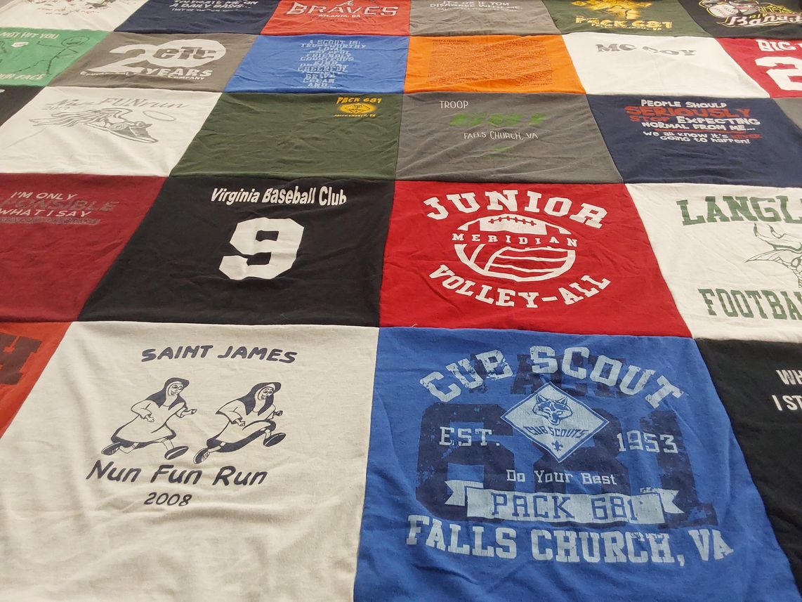 T-shirt quilt featuring junior volleyball by ChristinaLynn from GA