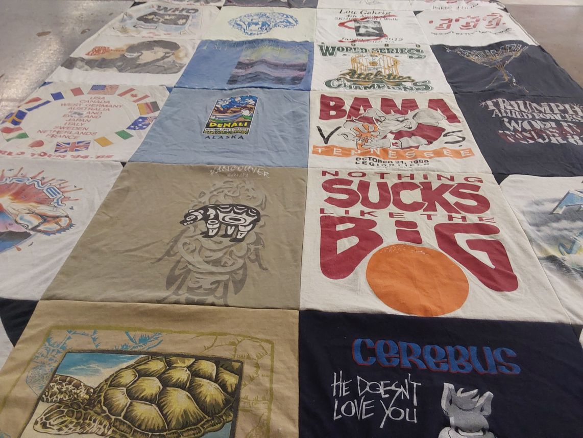 T-shirt quilt from university of alabama by Shiva from CA