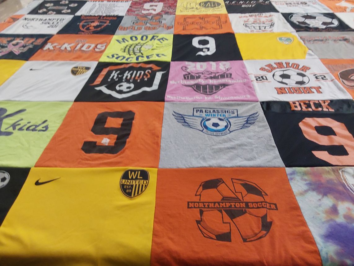 T-shirt quilt featuring wl united by Sherri from PA