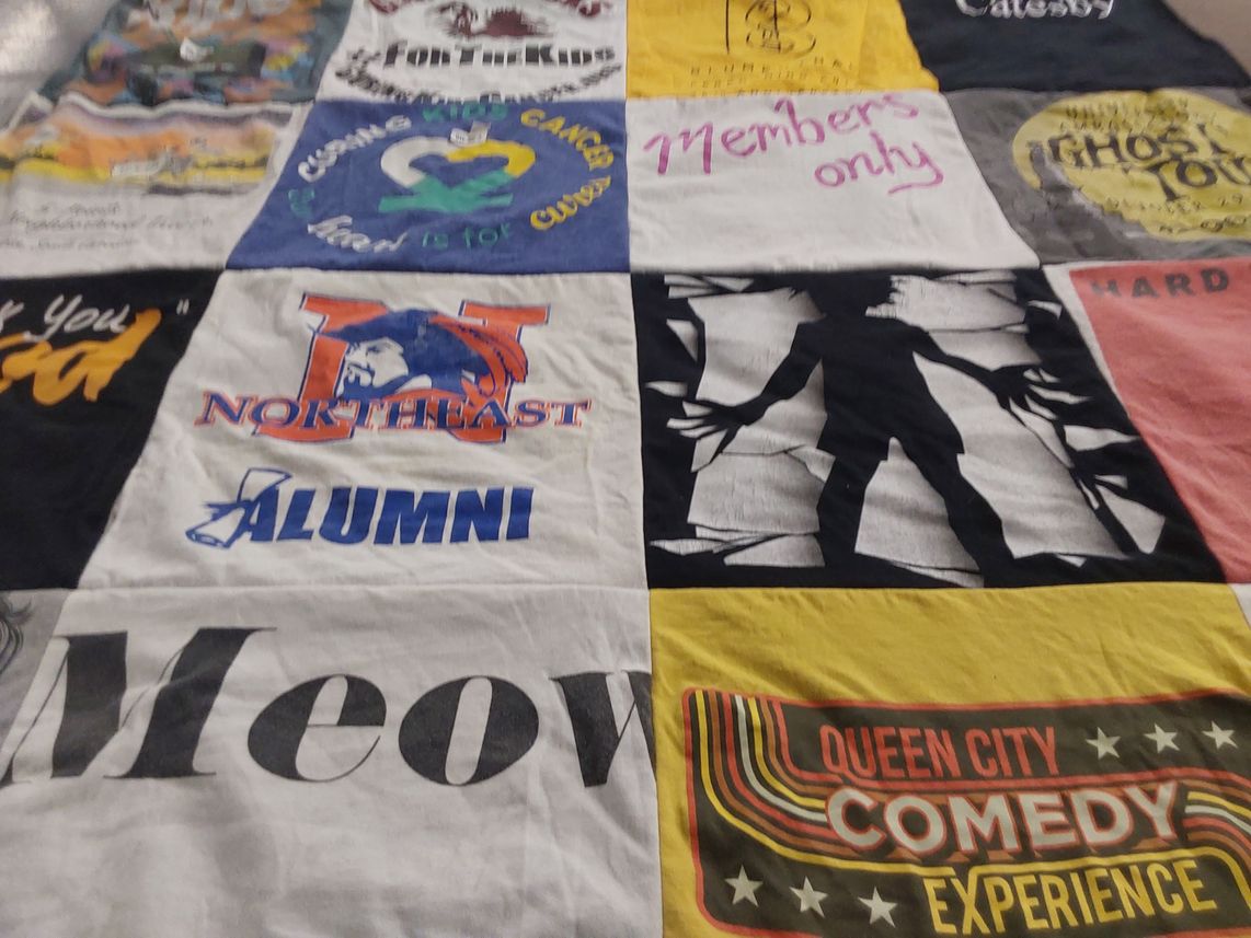 T-shirt quilt from northeast university by Kitty from NC
