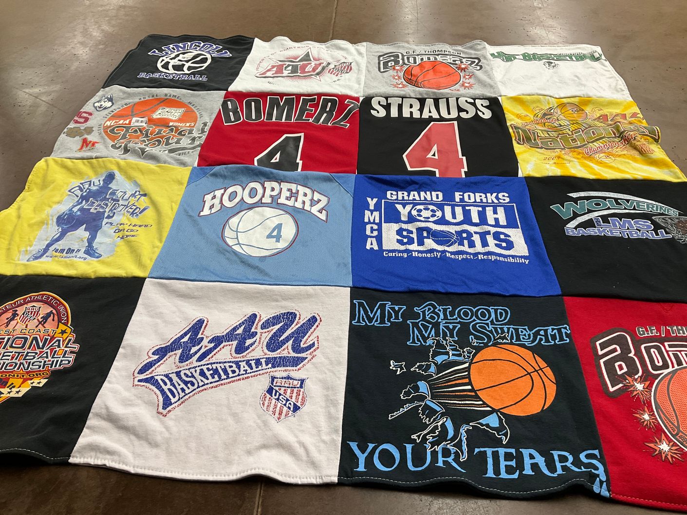 T-shirt quilt featuring bomerz, wolverines by Shayla from WY