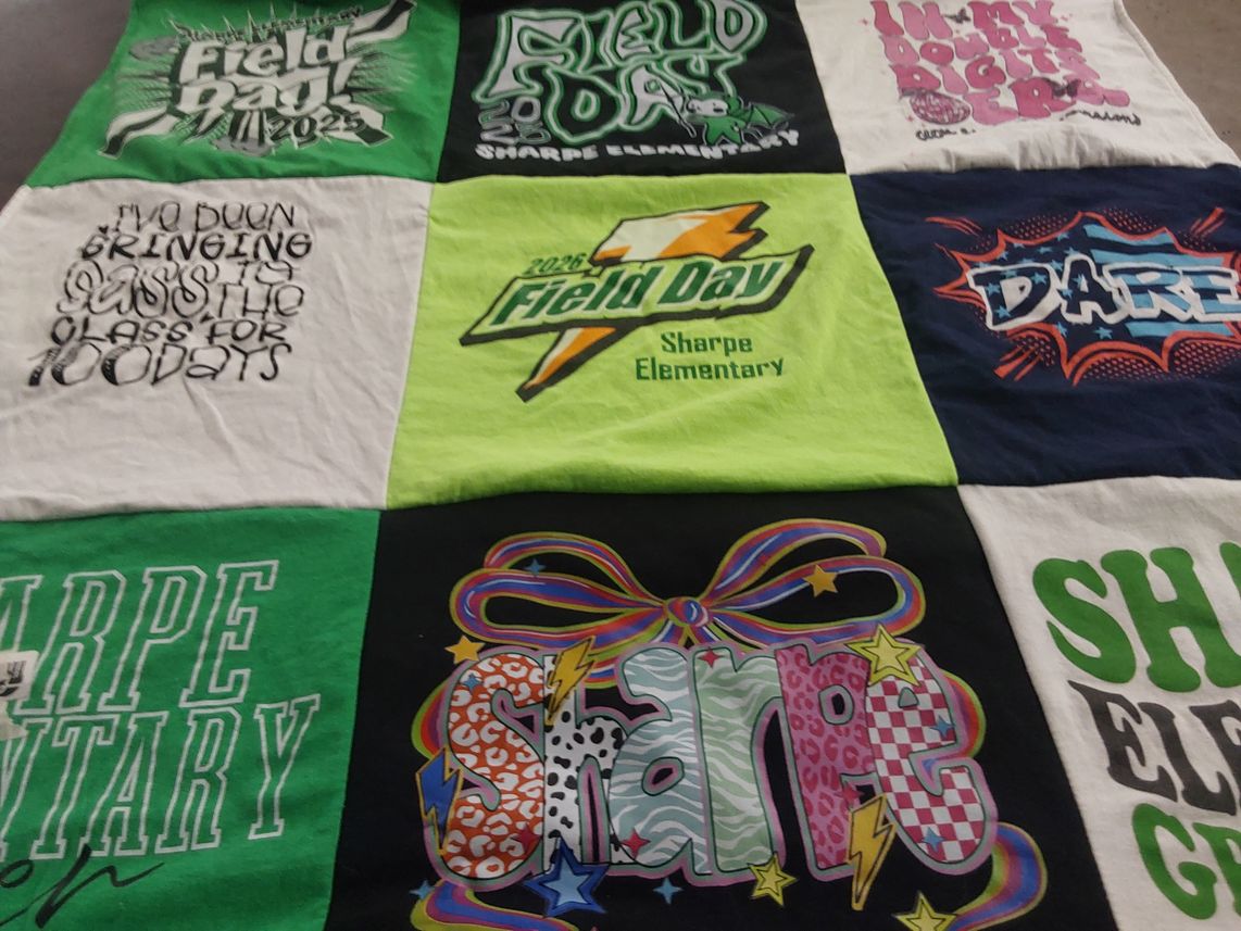 T-shirt quilt from sharpe elementary by Jordan from KY