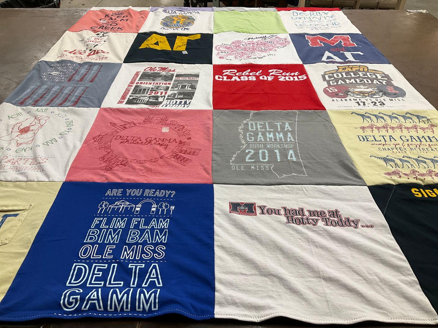 T-shirt quilt from university of mississippi by Valerie from AR