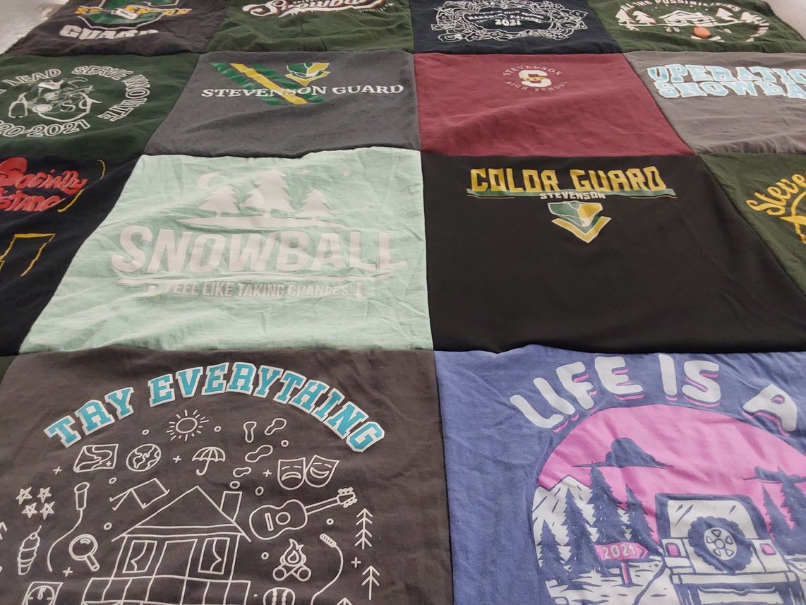 T-shirt quilt from stevenson high school by Donna from IL