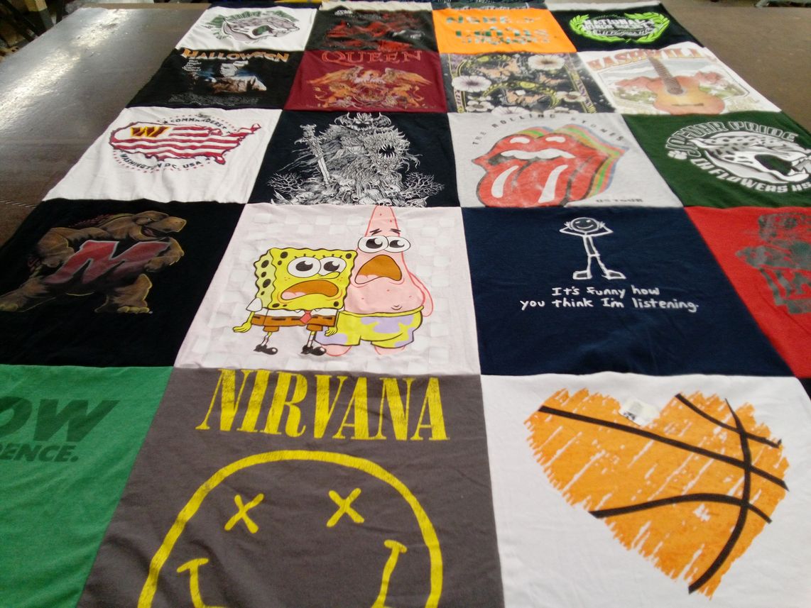 T-shirt quilt from university of maryland, westminster college by Whittney from MD