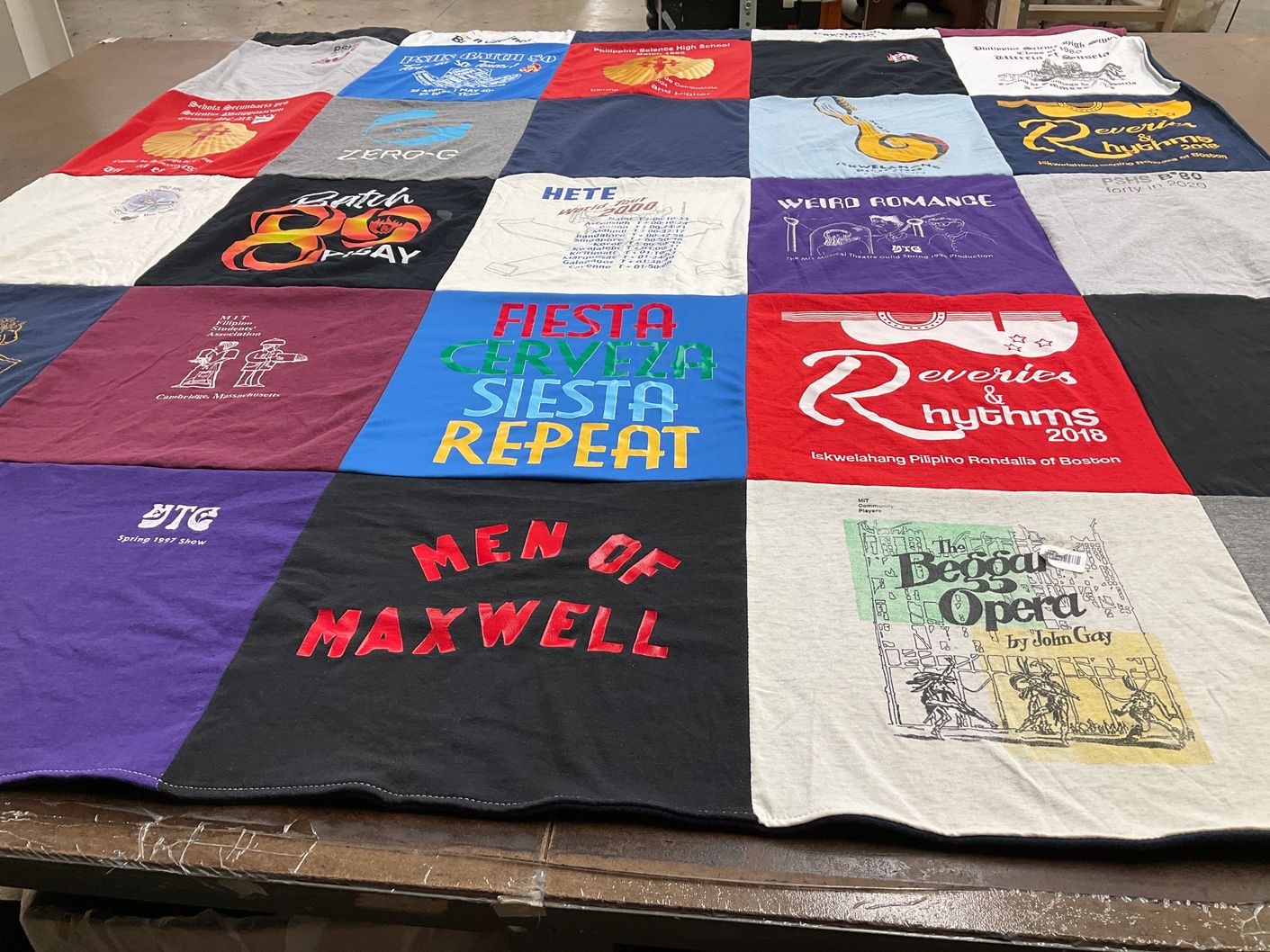 T-shirt quilt from shelburne high school by agnes from MA