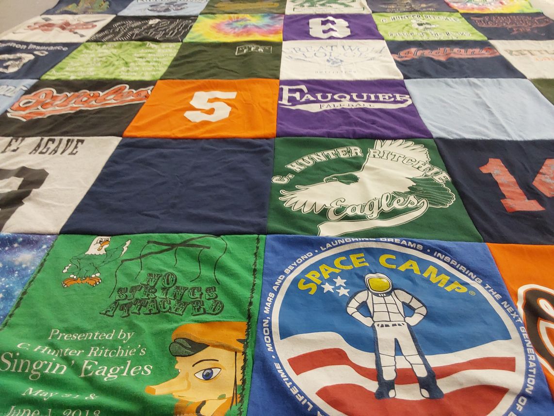 T-shirt quilt featuring fauquier's fallball outlaws by Julie from VA