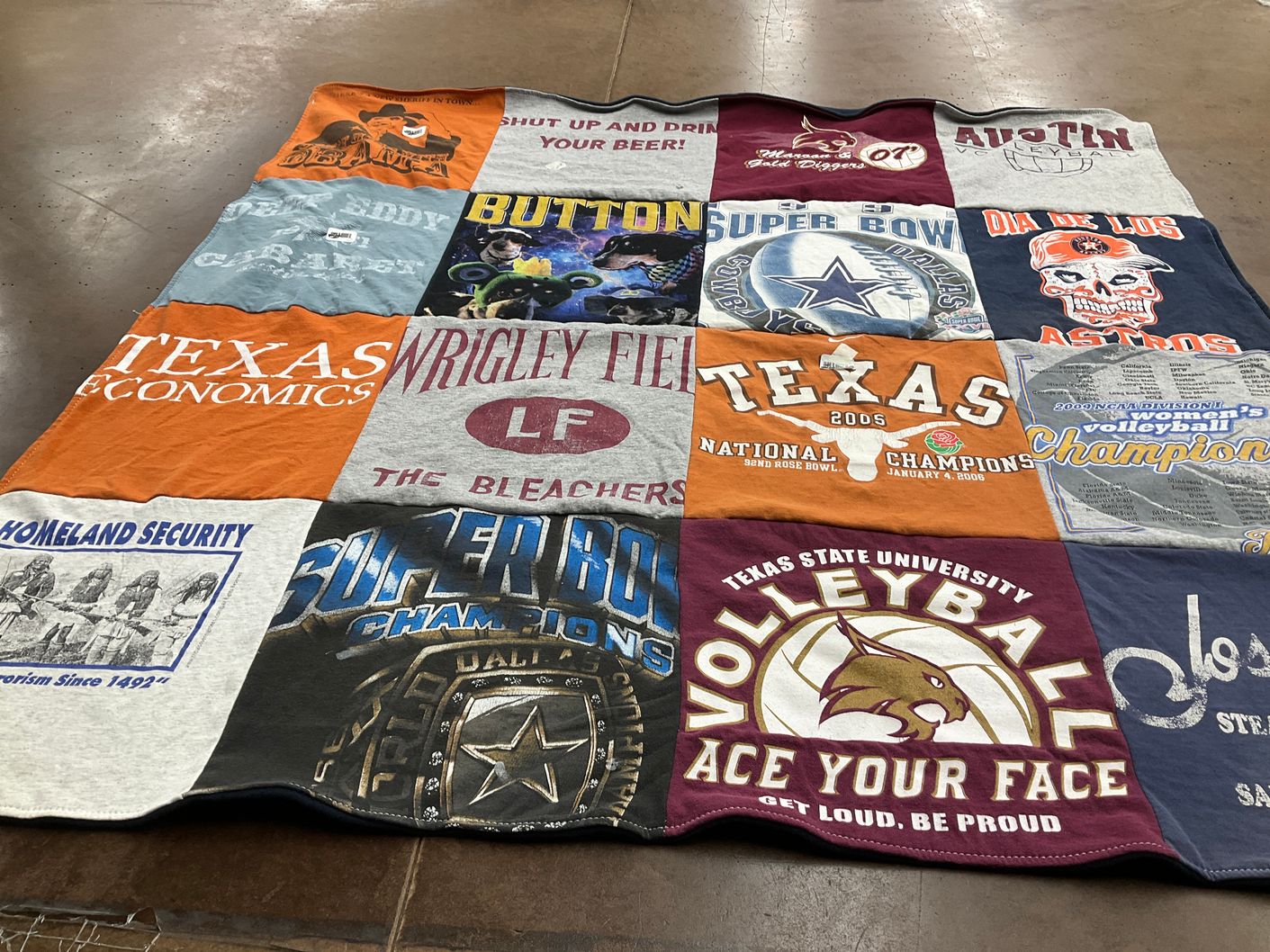 T-shirt quilt from texas state university by oscar from TX