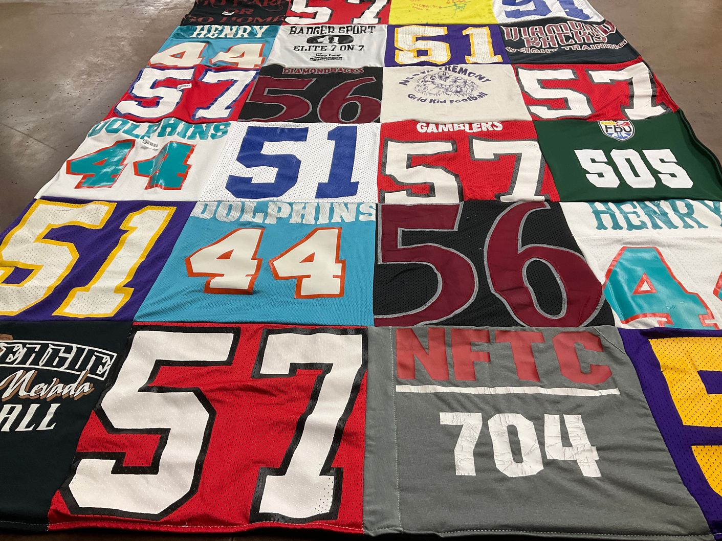 T-shirt quilt from nevada college by Toya from NV