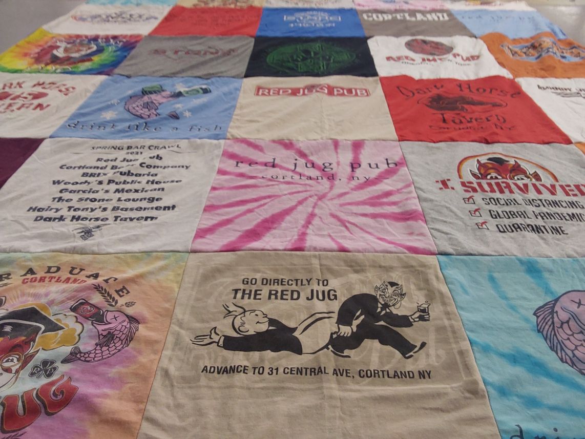 T-shirt quilt from cortland college by maddie from NY