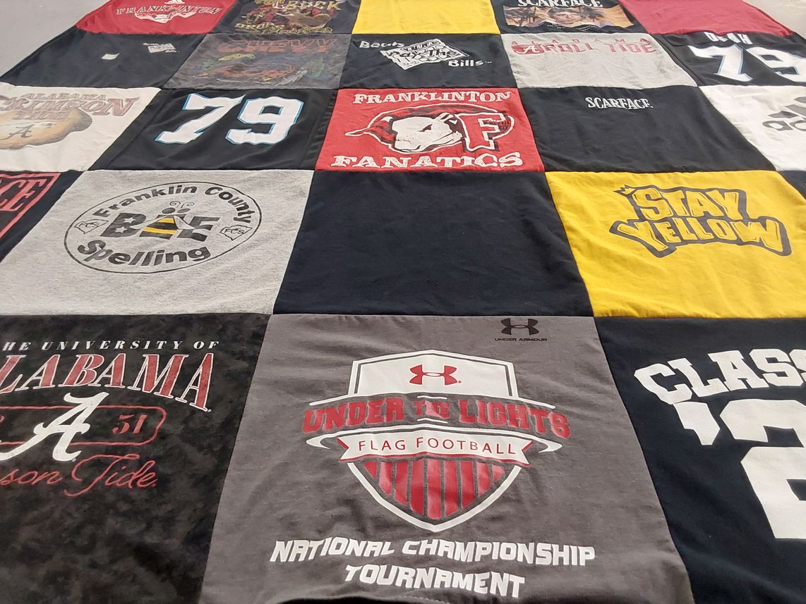 T-shirt quilt from the university of alabama by Annette from NC